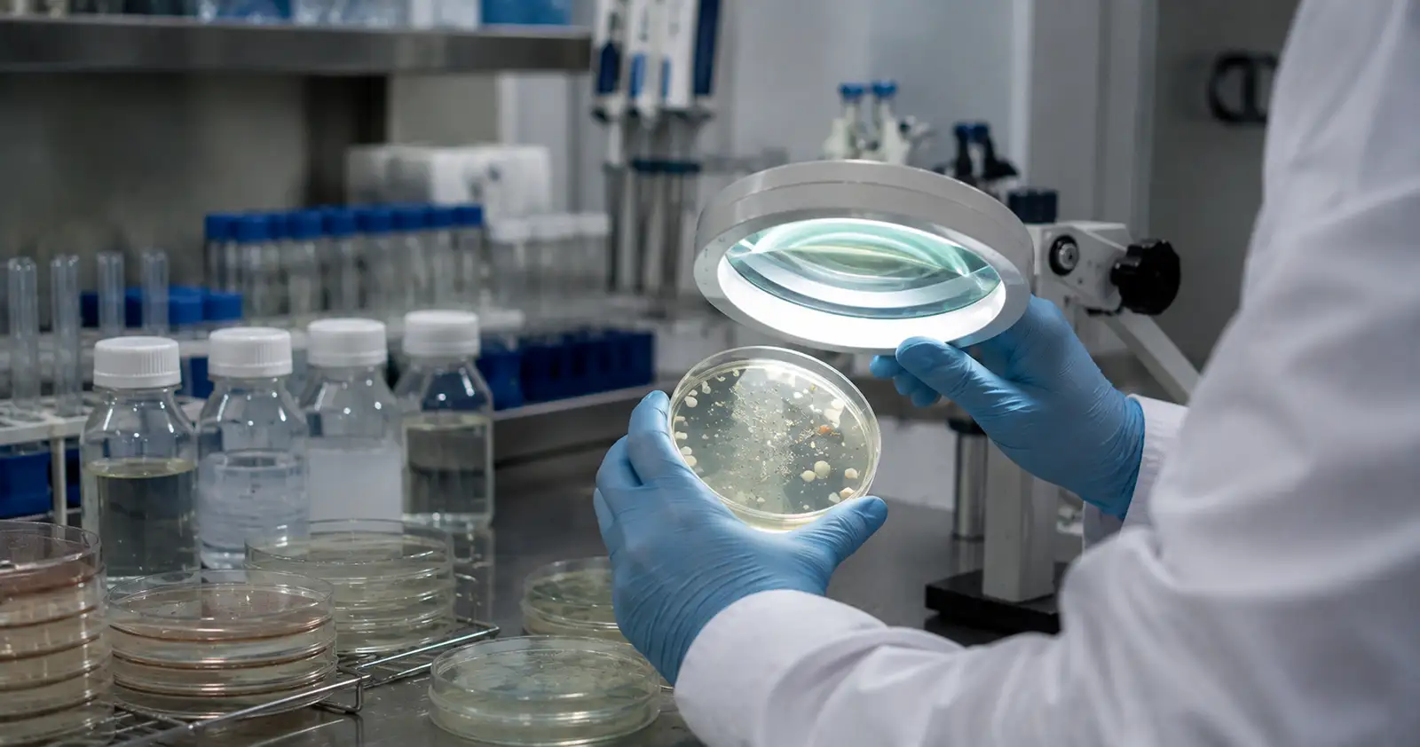 Análise microbiológica de água em laboratório especializado