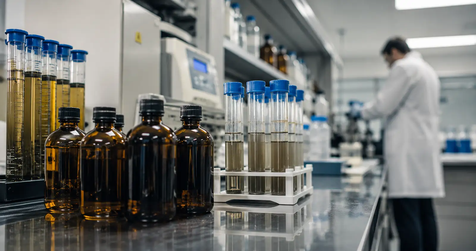 Análise laboratorial de DBO e DQO em amostra de efluente